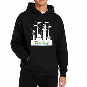 NWT Disney Pride Collection Disneyland Resort Castle Hoodie Black Unisex Size L